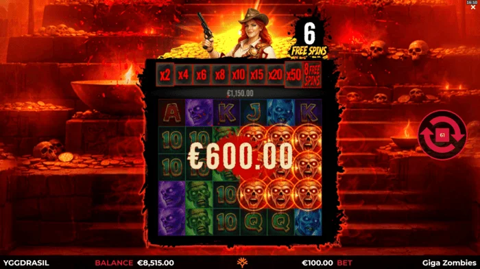 Giga Zombies – gevinst under Free Spins