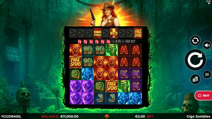 Giga Zombies – spillefremvisning med 6x5 hjul